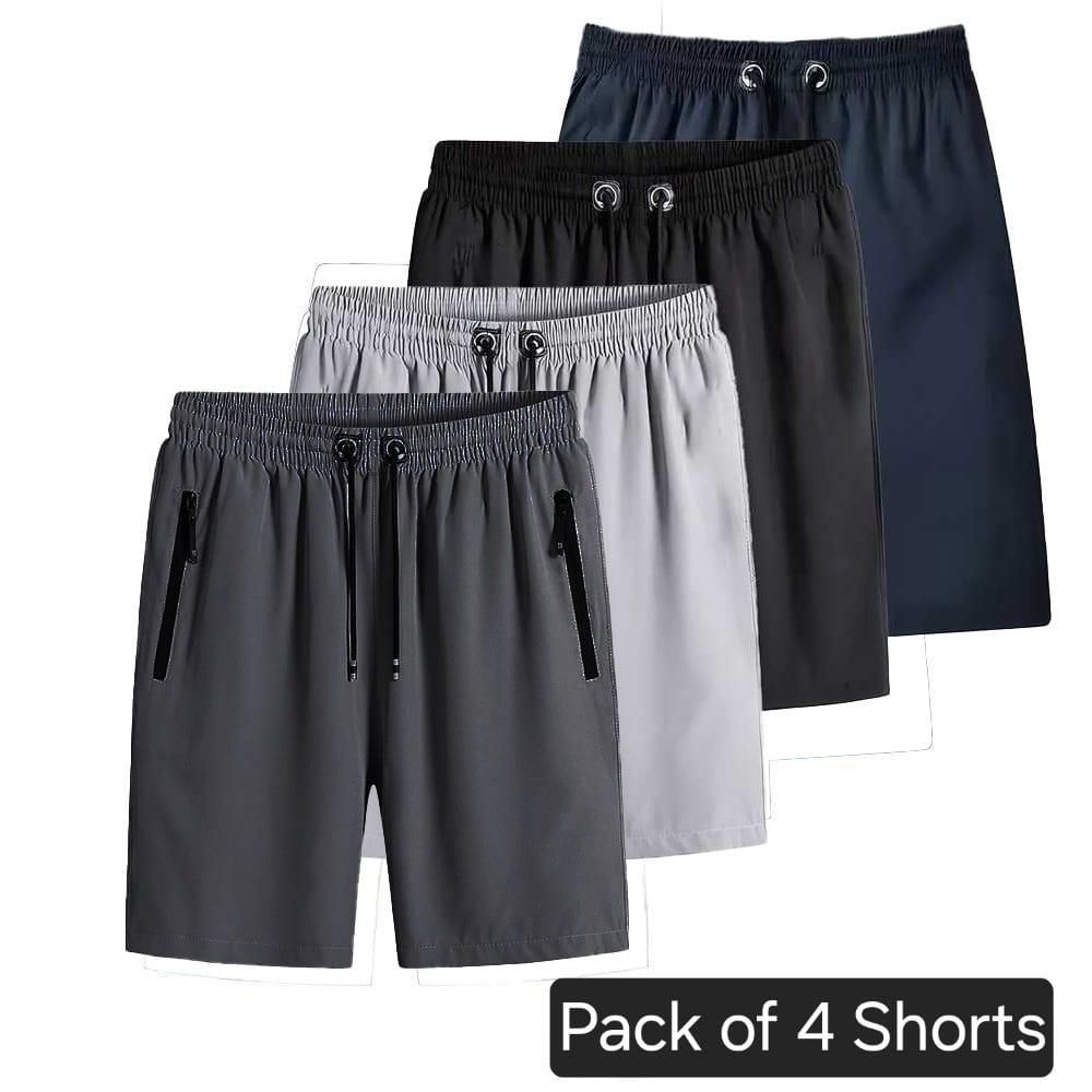 CoreWear™ Korean Cotton Stretch Shorts Combo of 4